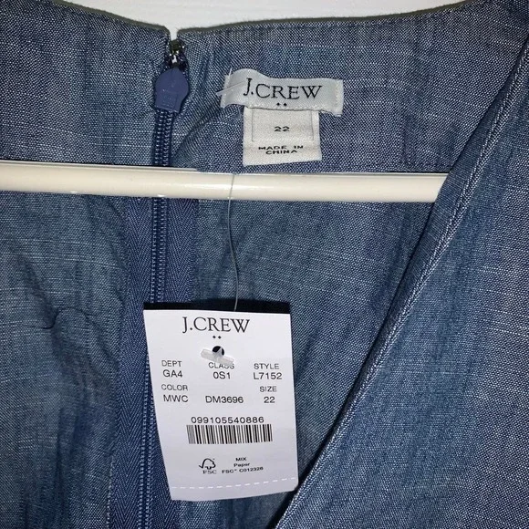 J. Crew Chambray faux-wrap Dress - Picture 3 of 7
